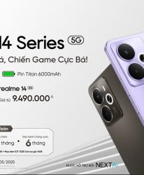 realme chính thức ra mắt bộ đôi “Bậc thầy chiến game”: realme 14 5G và realme 14T 5G, mang đến trải nghiệm người dùng tối ưu toàn diện